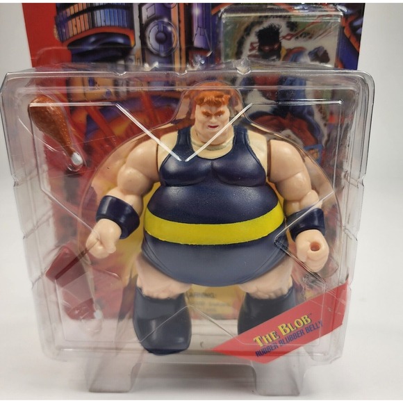 X-Men X-Force The Blob with Rubber Blubber Belly With Card ToyBiz 1995 - SEALED - Picture 6 of 10